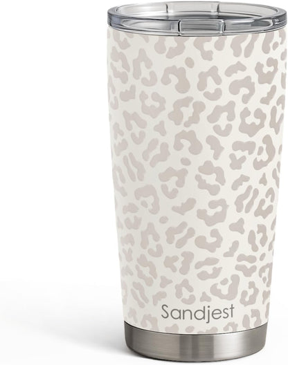 SANDJEST Pickleball Tumbler 20oz, Stainless Steel Travel Cup with Lid, Insulated Coffee Mug, Pickleballs Gifts for Women Girls Friends Sisters Players on Birthday Christmas