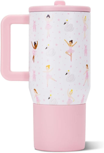 HydroJug Kids - 20 oz Insulated Kids Water Bottle with Flip Straw & Handle | Leak-Proof & Durable | Perfect for School, Sports, Lunch, Travel & Camp, Primrose