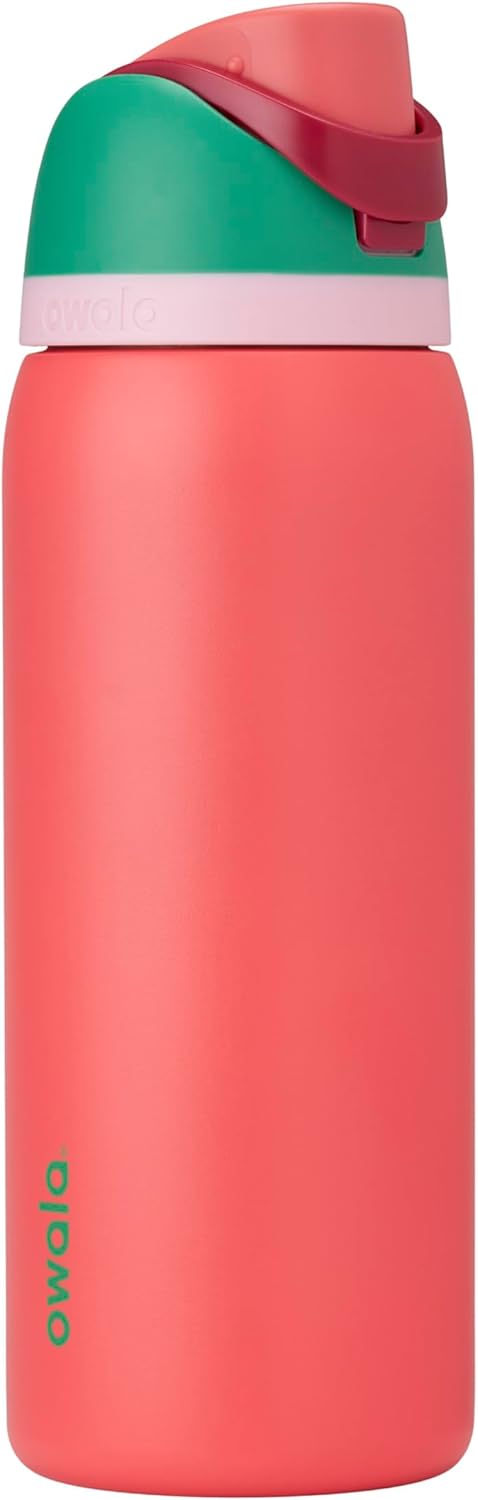 Owala FreeSip Insulated Stainless Steel Water Bottle with Straw, BPA-Free Sports Water Bottle, Great for Travel, 32 Oz, Denim