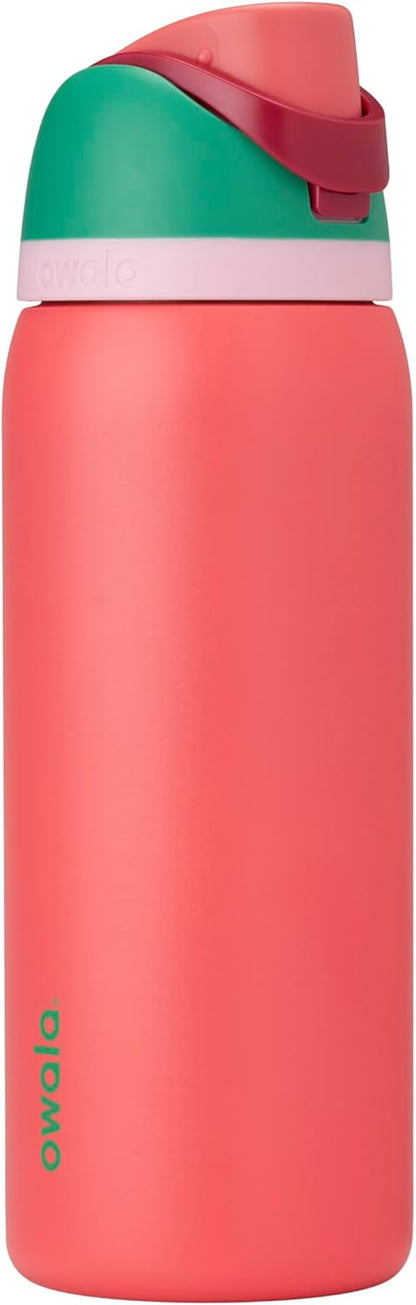 Owala FreeSip Insulated Stainless Steel Water Bottle with Straw, BPA-Free Sports Water Bottle, Great for Travel, 32 Oz, Denim
