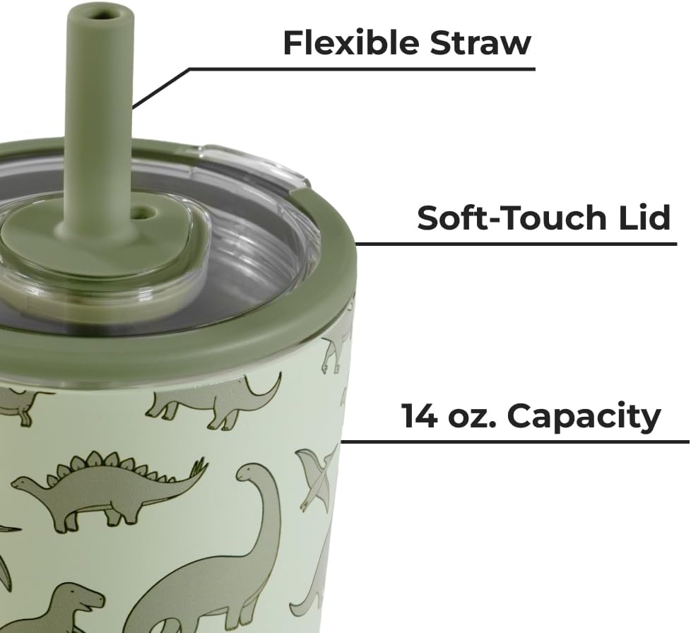 HydroJug Everyday Tumbler 20 oz – Ceramic-Lined Insulated Tumbler with Straw and Soft-Touch Lid, Cup Holder Friendly, Double-Wall Vacuum Insulation, Reusable Travel Cup – Rodeo