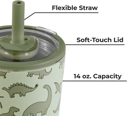 HydroJug Everyday Tumbler 20 oz – Ceramic-Lined Insulated Tumbler with Straw and Soft-Touch Lid, Cup Holder Friendly, Double-Wall Vacuum Insulation, Reusable Travel Cup – Rodeo