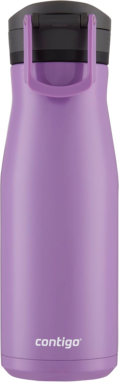 Contigo Jackson Chill 2.0, Vacuum-Insulated Stainless Steel Water Bottle with Secure Lid, Leak-Proof Travel Friendly, 20oz Capacity, Blueberry Color, Keeps Drinks Cold for 12 Hours