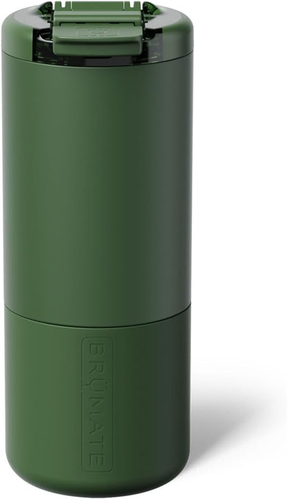 BrüMate Strova 18oz 100% Leakproof Insulated Coffee Mug | Ceramic-Lined Interior | Built-In Silicone Sleeve for Travel | Locking Flip Lid (Nightfall Blue)