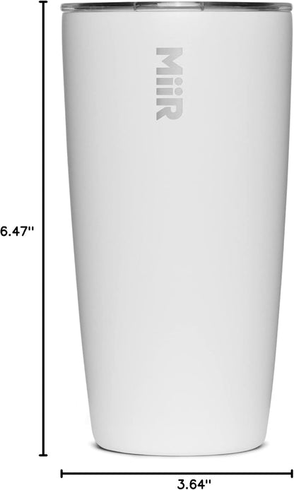 MiiR Tumbler, 12oz Insulated Stainless Steel with Press Fit Slide Lid – Splash Proof Design, Holds Hot & Cold Beverages, Stylish & Functional Cup Holder Compatible