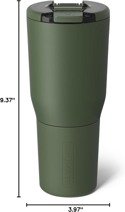 BrüMate Nav 25oz 100% Leak Proof Insulated Travel Tumbler with Magnetic BevLock™ Lid - Double Wall Cup-Holder Friendly Stainless Steel Mug (Nightfall Blue)