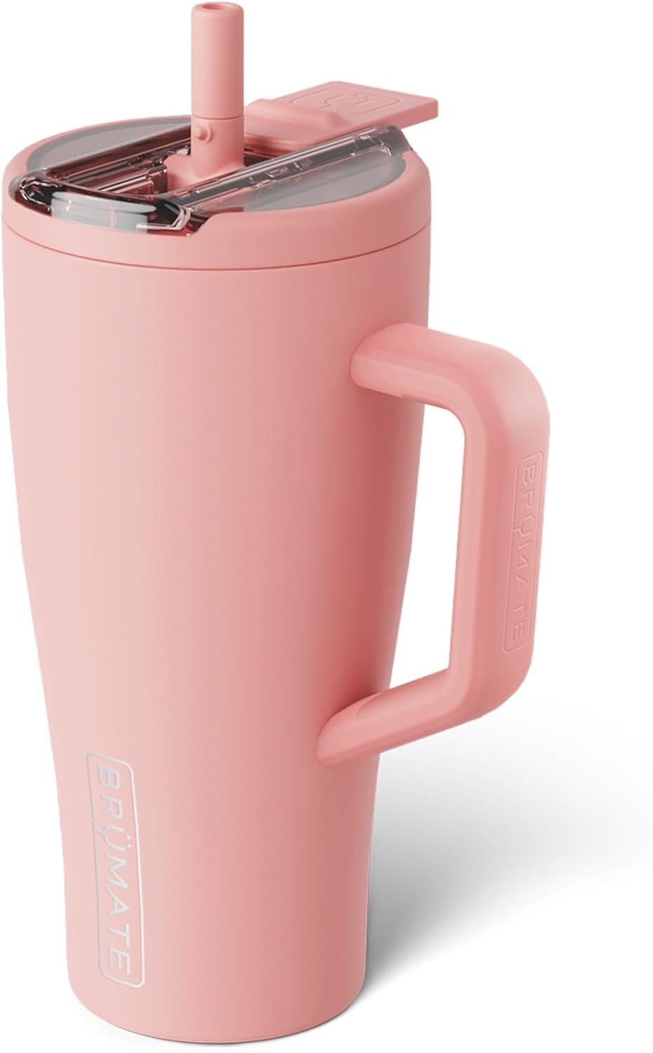 BrüMate Era Flip 30oz Tumbler with 100% Leakproof Covered Straw Lid | Hygienic Covered Straw | Insulated Stainless Steel Water Bottle with Handle | Cup Holder Friendly | BPA-Free (Sage)
