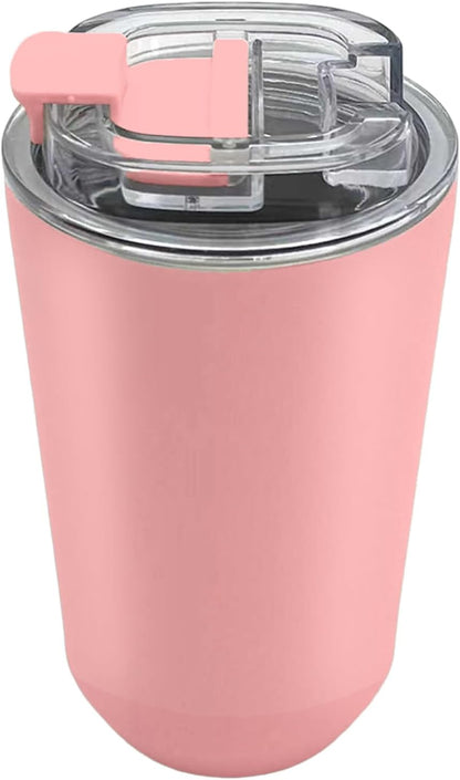 DEQIANG Travel Coffee Cup, Coffee Cup Travel with Lid, Insulated Coffee Mug for Hot & Cold Beverages, Great Gift Choice for Coffee Lovers, Office Workers, Hikers & Commuters (Black, 8.5 oz)