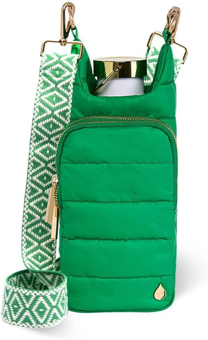 WanderFull Original HydroBag Fits Up to 32 oz Water Bottle Holder with Strap – Hands-Free Crossbody Water Bottle Carrier Bag with Phone Pocket - Colors B