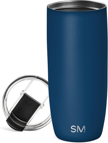 Simple Modern Voyager Tumbler with Flip Lid | Travel Coffee Mug | Insulated Stainless Steel Cold Brew Iced or Hot Coffee Cup | Gifts for Women Men Her Him | 16oz, Almond Birch