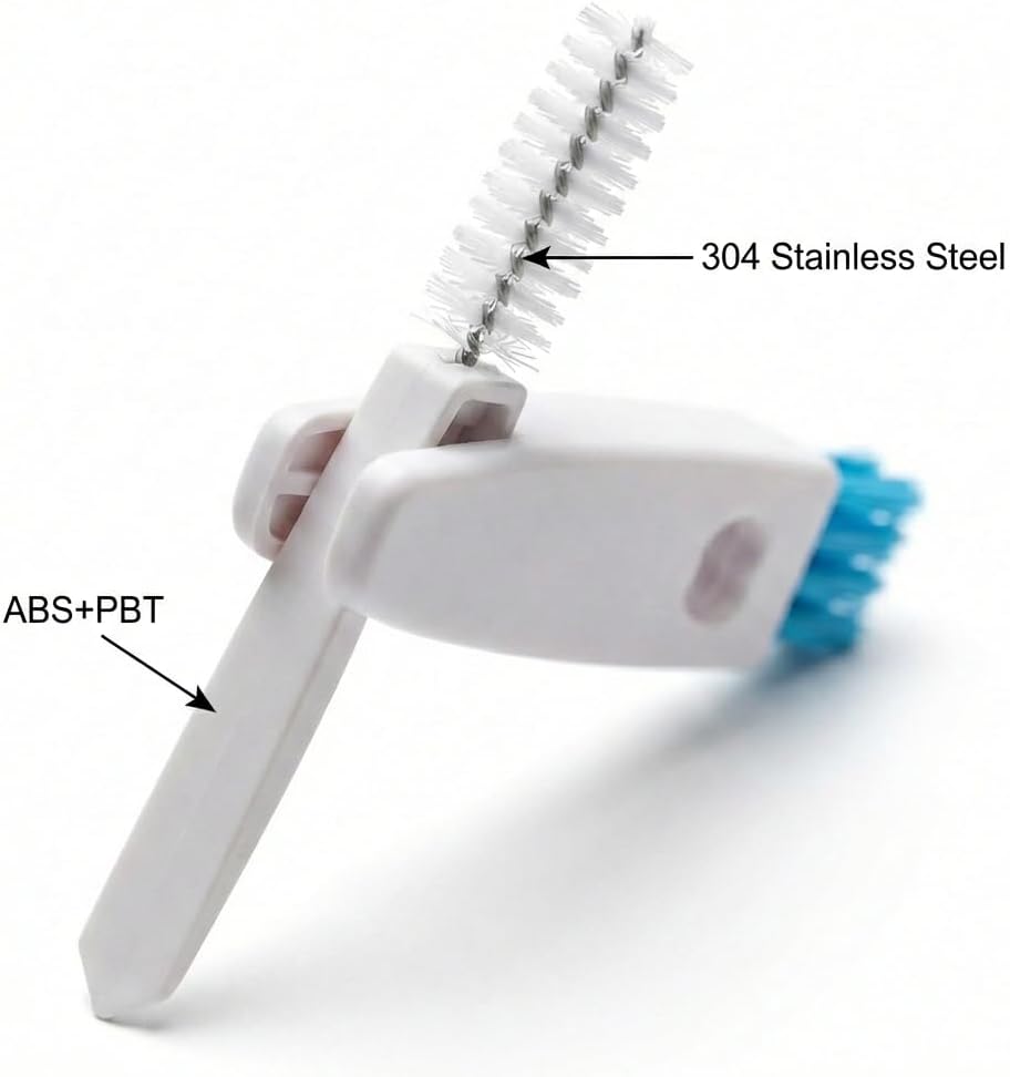 3 in 1 Cup Lid Gap Cleaning Brush Set, Multifunctional Bottle Cleaning Brush, Mutipurpose Tiny Silicone Cup Holder Cleaner, Home Kitchen Cleaning Tools (White)