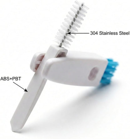 3 in 1 Cup Lid Gap Cleaning Brush Set, Multifunctional Bottle Cleaning Brush, Mutipurpose Tiny Silicone Cup Holder Cleaner, Home Kitchen Cleaning Tools (White)