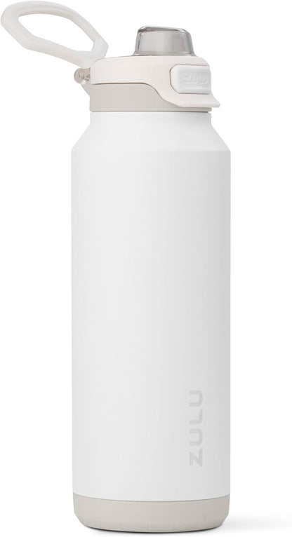 ZULU Powerfill Pro 32oz Stainless Steel Water Bottle with Quick Fill Lid, Triple Walled Vacuum Insulated Metal, Leak Proof Locking Lid, Sip and Chug, Reusable BPA Free, High Tide