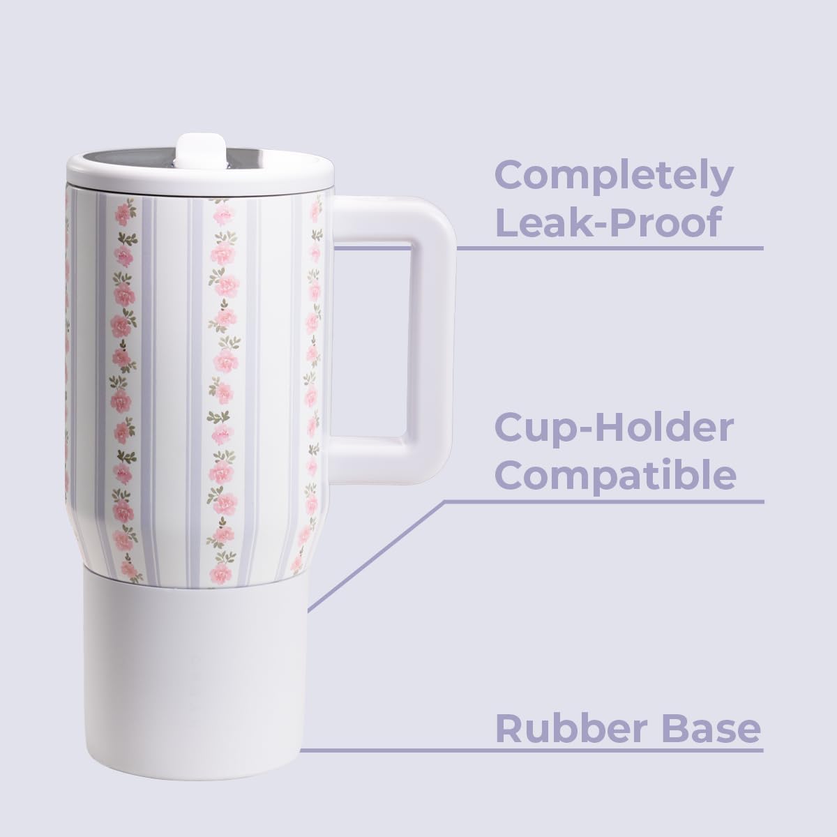 HydroJug Kids - 20 oz Insulated Kids Water Bottle with Flip Straw & Handle | Leak-Proof & Durable | Perfect for School, Sports, Lunch, Travel & Camp, Primrose