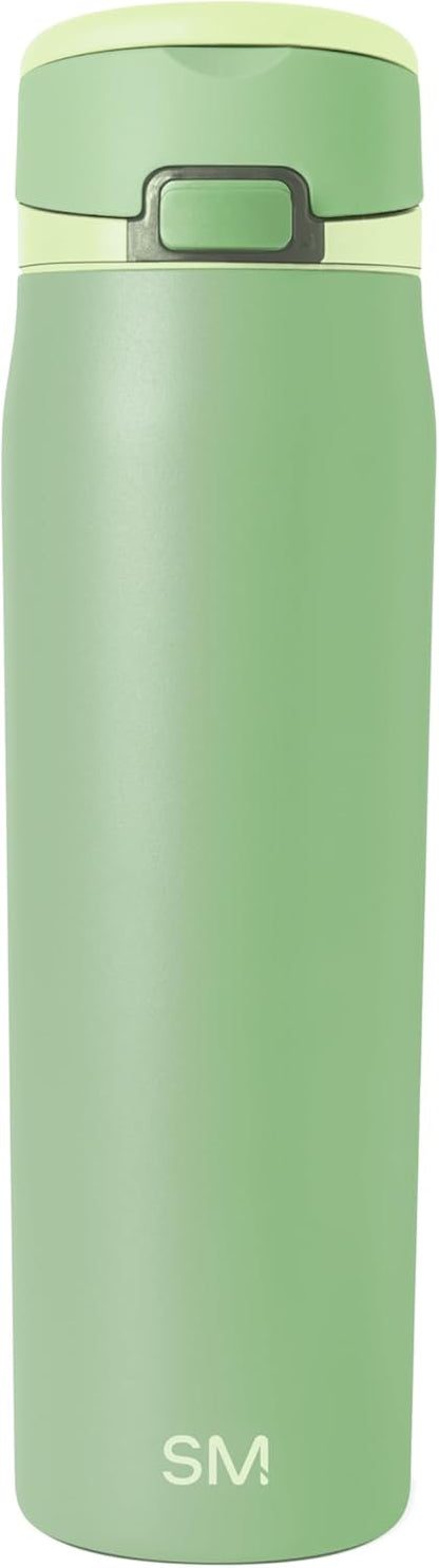 Simple Modern Mesa Loop Water Bottle with Covered Straw and Handle | 24oz Cup Holder Friendly Insulated Stainless Steel Bottles for Travel, Sports and School | Iris Sage - Colors B