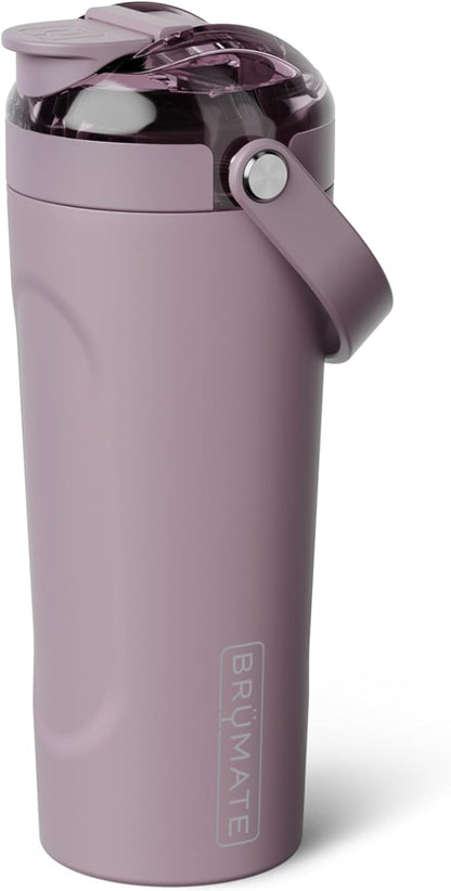 BrüMate MultiShaker Blender Shaker Bottle | 100% Leakproof Insulated Stainless Steel | Pre Workout and Protein Shaker Bottle for the Gym | 25oz (Dark Aura)