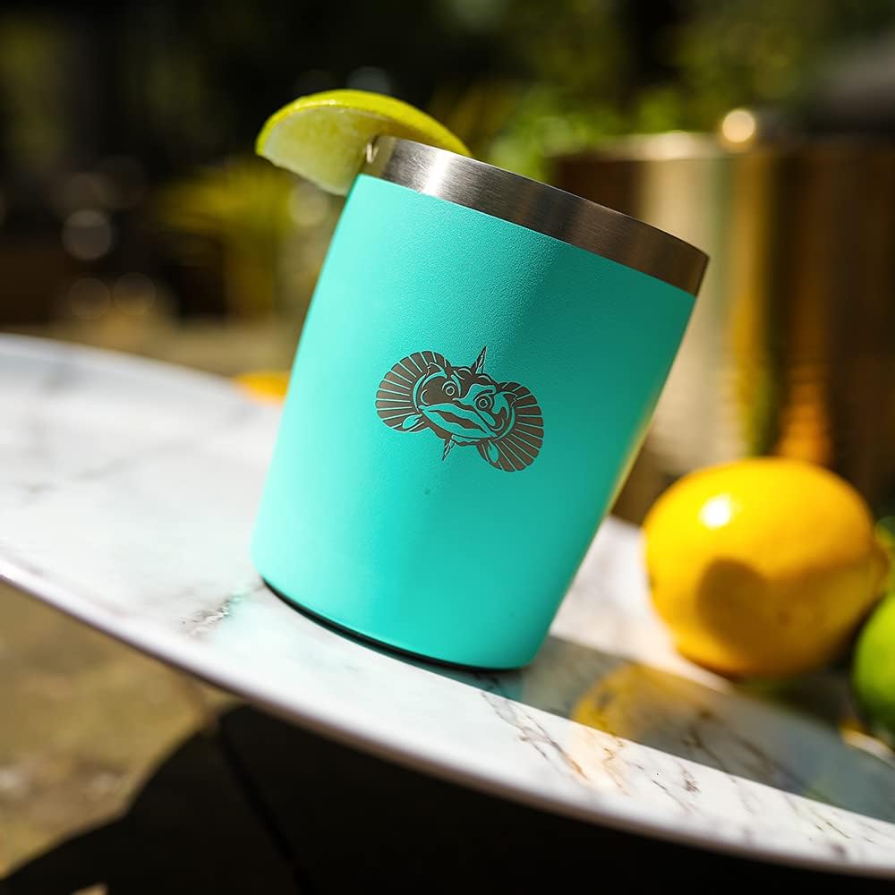 Toadfish Non-tipping 10oz Double Wall Insulated Stainless Steel Rocks Tumbler w/ East Slide Lid - Graphite