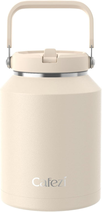 40 oz Insulated Tumbler with Top Handle and Flip Straw, Vacuum Insulated Stainless Steel Cup with Leak-Proof Lid, Sweat-Free, Fits Cup Holder, Keeps Ice Cold up to 30 Hours