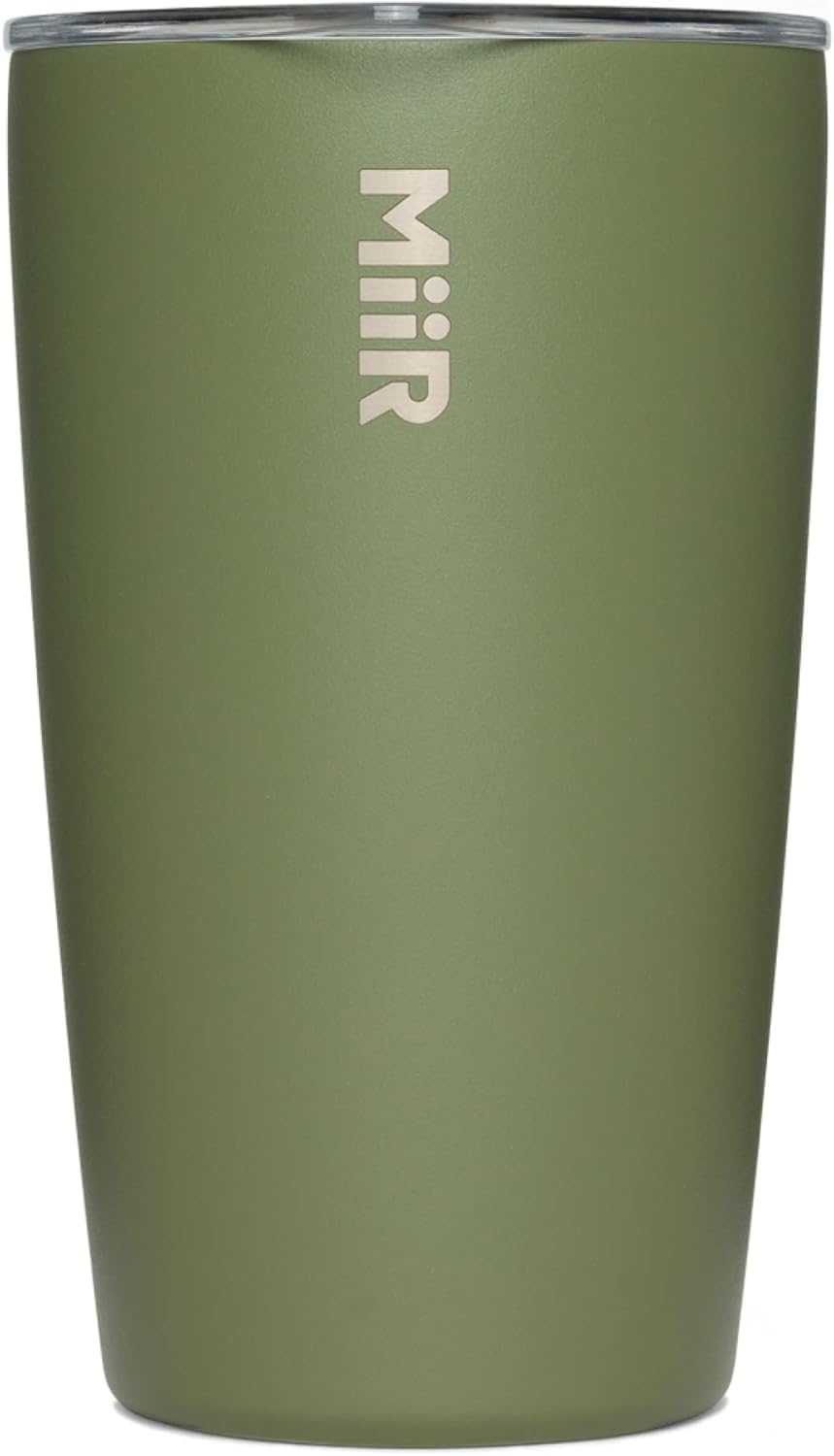 MiiR Tumbler, 12oz Insulated Stainless Steel with Press Fit Slide Lid – Splash Proof Design, Holds Hot & Cold Beverages, Stylish & Functional Cup Holder Compatible