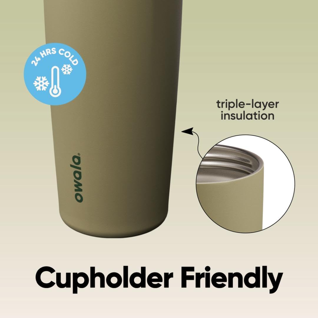 Owala FreeSip Sway Insulated Stainless Steel Water Bottle with Two-Way Spout, Built-In Straw and Bucket Handle, Made for Travel, School, and Sports, 30oz, BPA Free, Leak Proof, Daybreak