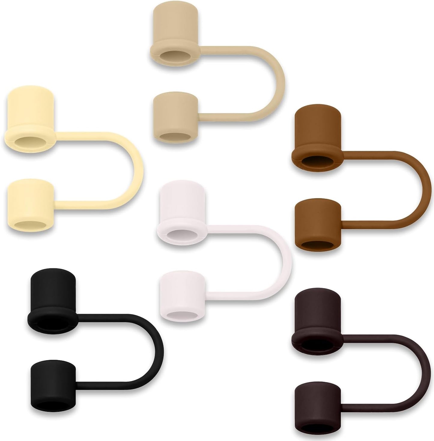 6PCS Silicone Straw Covers Caps Compatible with Stanley 30&40 Oz Tumbler Accessories Simple Straw Toppers Reusable Caps for Stanley Cup 10mm 0.4in Straws (Colorful 1)