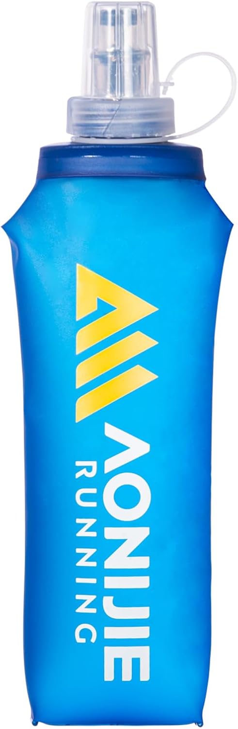 Azarxis TPU Soft Flask Collapsible Water Bottle Running Folding Gel Water Reservoir Handheld for Hydration Pack Hiking Cycling Climbing Jogging Marathon Trail Race