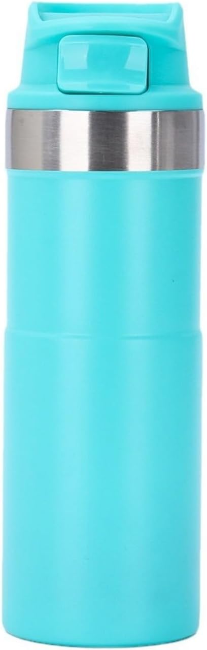 MAXFOREST16OZ Trigger Action Travel Mug - 500ml BPA Free Insulated Stainless Steel Coffee Tumbler, Leak-Proof Wide Mouth Design for Commuters, Sports & Outdoor Enthusiasts (Green)