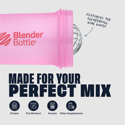 BlenderBottle Shaker Bottle with Pill Organizer and Storage for Protein Powder, Classic V2 ProStak System, 22-Ounce, Midnight Black