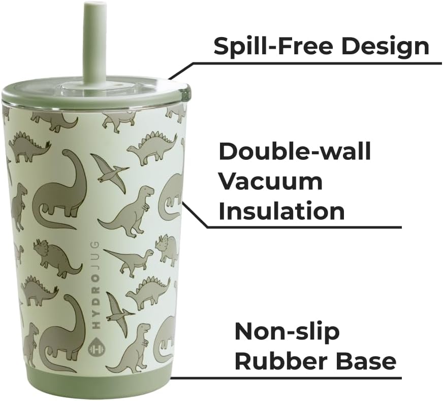 HydroJug Everyday Tumbler 20 oz – Ceramic-Lined Insulated Tumbler with Straw and Soft-Touch Lid, Cup Holder Friendly, Double-Wall Vacuum Insulation, Reusable Travel Cup – Rodeo