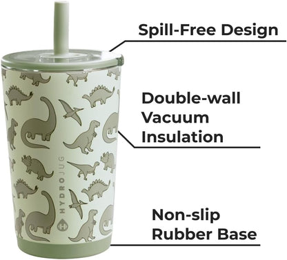 HydroJug Everyday Tumbler 20 oz – Ceramic-Lined Insulated Tumbler with Straw and Soft-Touch Lid, Cup Holder Friendly, Double-Wall Vacuum Insulation, Reusable Travel Cup – Rodeo