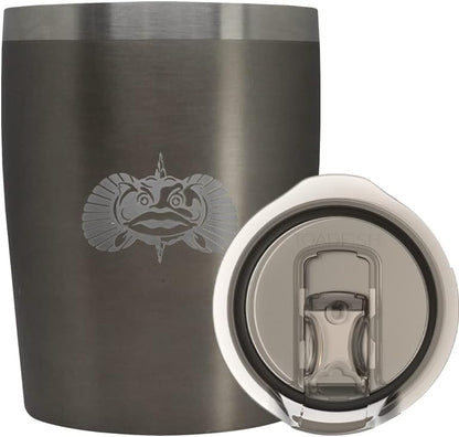 Toadfish Non-tipping 10oz Double Wall Insulated Stainless Steel Rocks Tumbler w/ East Slide Lid - Graphite