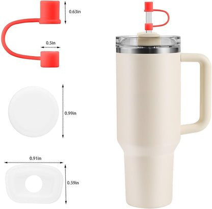 MOLOSLEEVE 21 Colors Straw Toppers Include A Set of Leak-proof Plugs, for Stanley Straw Covers Cap for Stanley Cup 2.0 30oz, 40oz, Silicone, Dust-Proof （Clear）