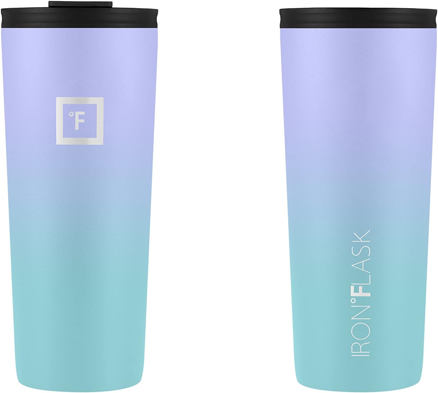 IRON °FLASK Classic Tumbler - Vacuum Insulated Stainless Steel Water Bottle, Double Walled, Drinking Cup, Insulated Travel Mug (Cobalt, 24 oz Solid Lid)