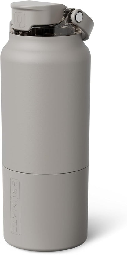 BrüMate Rise 25oz Water Bottle With 100% Leakproof Covered Silicone Straw | Insulated Stainless Steel Water Bottle | Cup-Holder Friendly | Fast Flow | Soft Sip Silicone Spout | BPA-Free (Rose Taupe)
