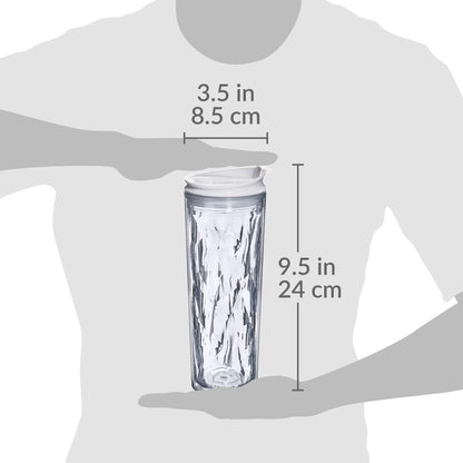 Cupture Crystal Click & Seal Shake Tumbler Cup for Hot or Cold Drinks - 22 oz (Black Diamond)