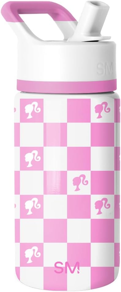 Simple Modern Disney Minnie Mouse Kids Water Bottle with Straw Lid | 14oz Insulated Stainless Steel Kids Tumbler & Spill Proof Toddler Cup for School, Girls, Boys | Summit | Minnie Mouse Fun - Colors A