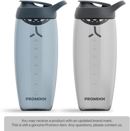 Promixx Pursuit Protein Shaker Bottle (24 oz) – Silent No-Ball Mixer, Leak-Proof Lid, BPA/BPS & Phthalate-Free ECOZEN – Easy-Clean Shaker Cup for Protein Shakes, Pre & Post-Workout Smoothies