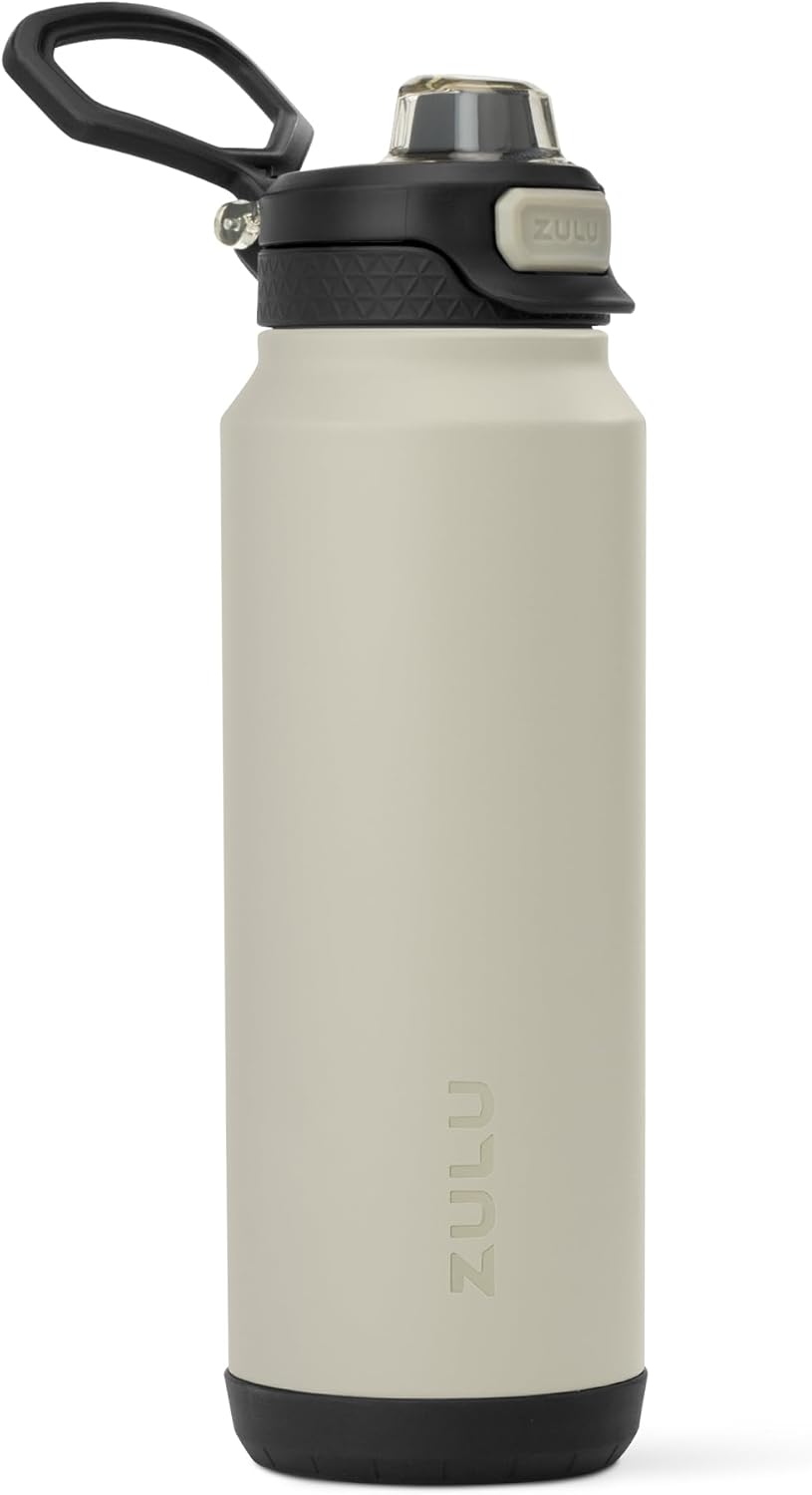 ZULU Powerfill Pro 32oz Stainless Steel Water Bottle with Quick Fill Lid, Triple Walled Vacuum Insulated Metal, Leak Proof Locking Lid, Sip and Chug, Reusable BPA Free, High Tide