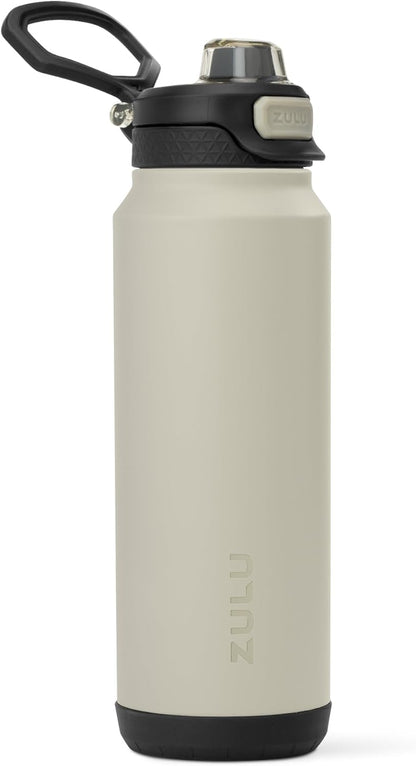 ZULU Powerfill Pro 32oz Stainless Steel Water Bottle with Quick Fill Lid, Triple Walled Vacuum Insulated Metal, Leak Proof Locking Lid, Sip and Chug, Reusable BPA Free, High Tide