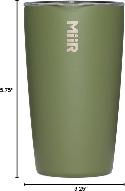 MiiR Tumbler, 12oz Insulated Stainless Steel with Press Fit Slide Lid – Splash Proof Design, Holds Hot & Cold Beverages, Stylish & Functional Cup Holder Compatible