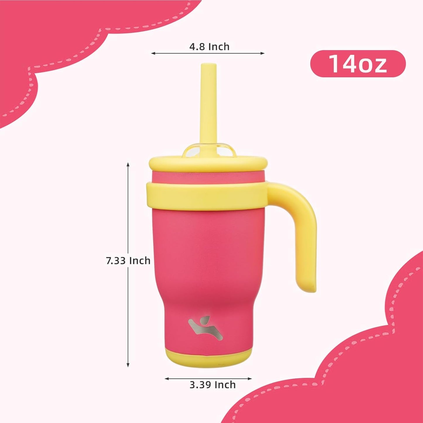 Konokyo 30 oz Tumbler with Side Handle, Insulated Water Bottle with Straw and 2 in 1 Lid, Stainless Steel Cup Travel Coffee Mug for Sports Office Gym,Purple