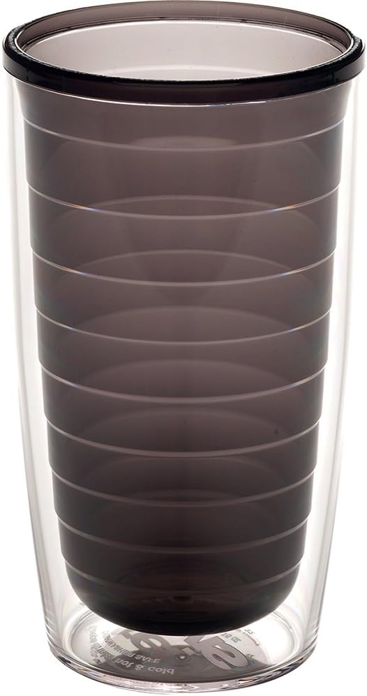 Tervis Clear & Colorful Tabletop Made in USA Double Walled Insulated Tumbler Travel Cup Keeps Drinks Cold & Hot, 16oz Mug, Clear