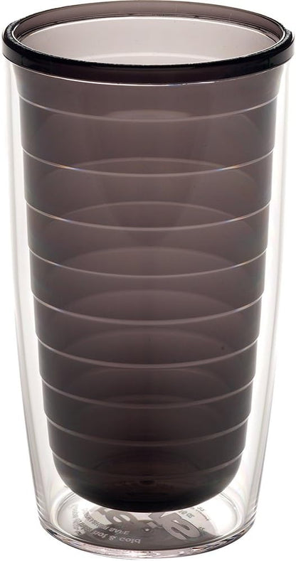 Tervis Clear & Colorful Tabletop Made in USA Double Walled Insulated Tumbler Travel Cup Keeps Drinks Cold & Hot, 16oz Mug, Clear