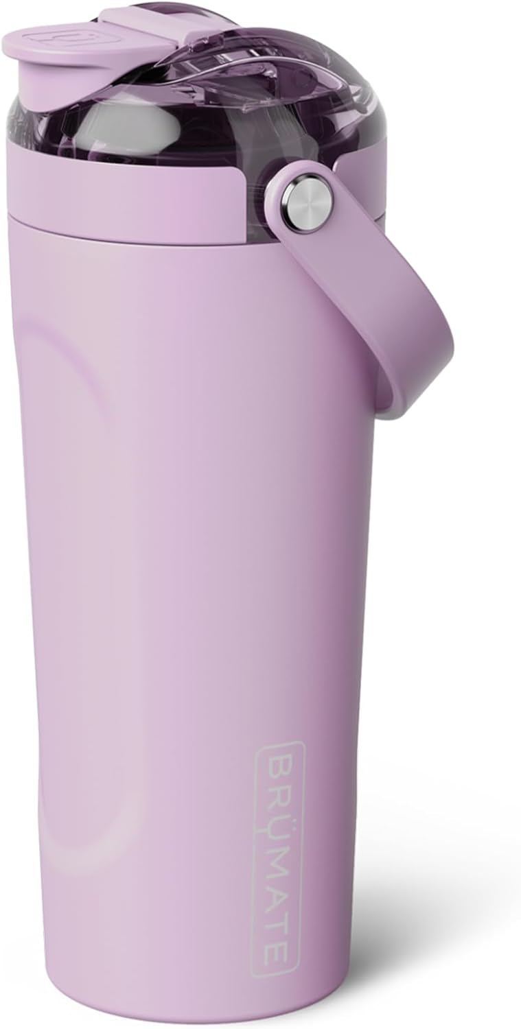 BrüMate MultiShaker Blender Shaker Bottle | 100% Leakproof Insulated Stainless Steel | Pre Workout and Protein Shaker Bottle for the Gym | 25oz (Dark Aura)