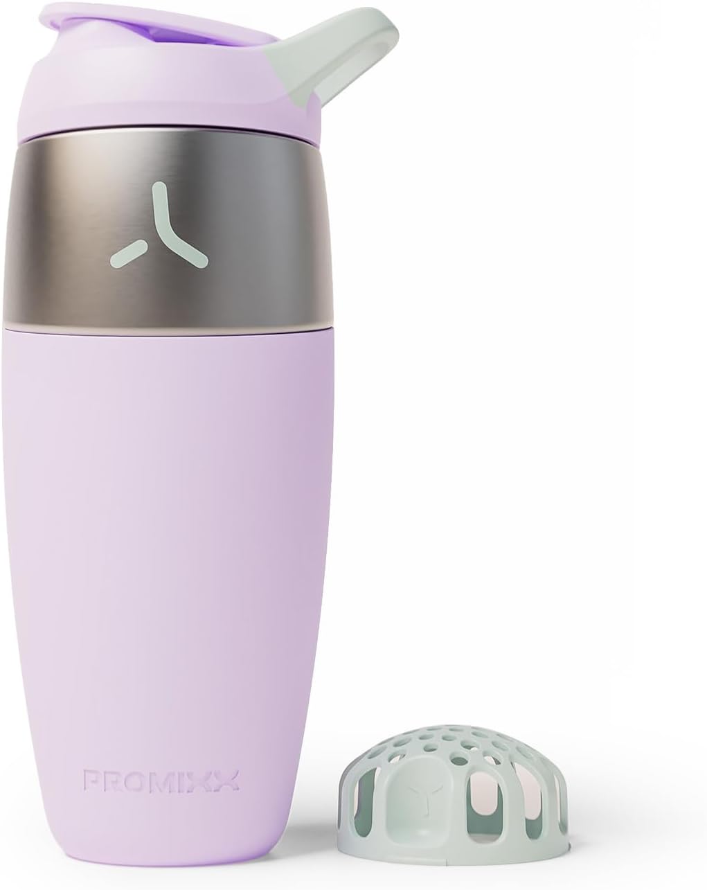 Promixx Pursuit Stainless Steel Shaker Bottle - 26oz Lightweight Metal Protein Mixer with Snap-Fit Agitator for Smooth Shakes - Leak-Proof Gym Shaker Cup for Fitness & Travel - Midnight Blue