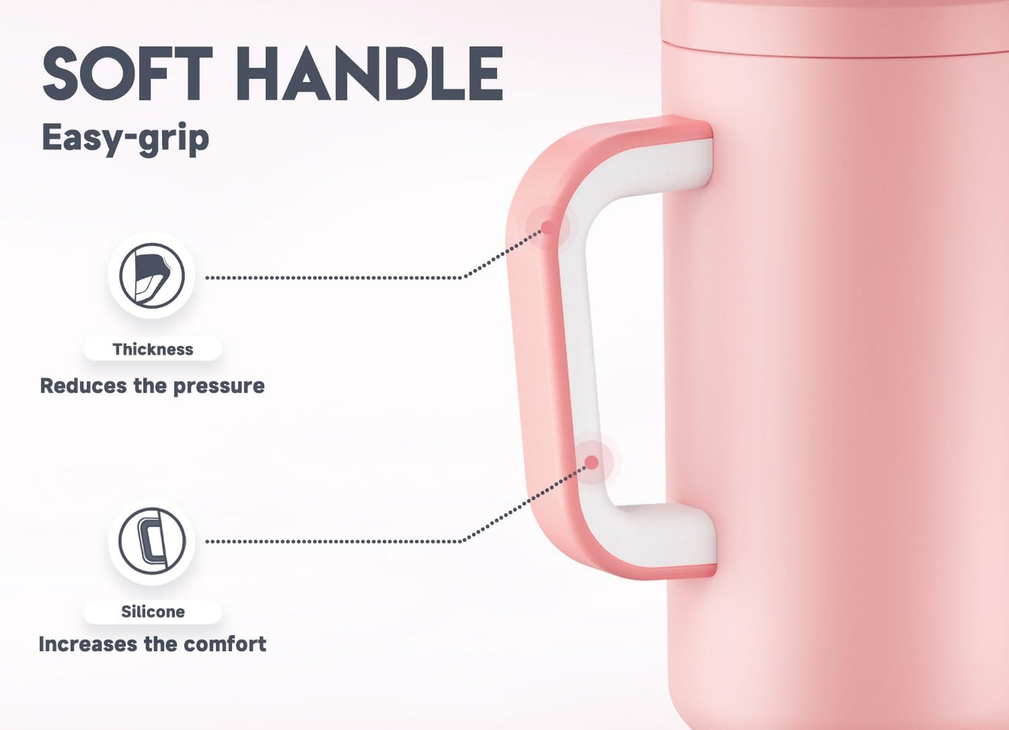 Meoky 40 oz Tumbler with Handle and Straw: Stainless Steel Insulated Tumbler with Lid and Straw - 100% Leak Proof Tumbler for Car Cup Holders - Travelers Commuters Workers, Donut