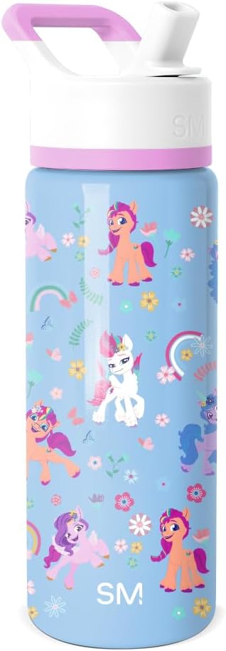 Simple Modern Disney Minnie Mouse Kids Water Bottle with Straw Lid | 14oz Insulated Stainless Steel Kids Tumbler & Spill Proof Toddler Cup for School, Girls, Boys | Summit | Minnie Mouse Fun - Colors A
