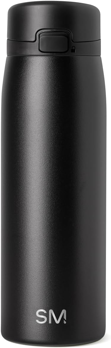 Simple Modern Sidekick Travel Coffee Mug | Ceramic-Lined Insulated Stainless Steel Tumbler | Leak-Proof and Cup Holder Friendly | 16oz, Almond Birch Mix