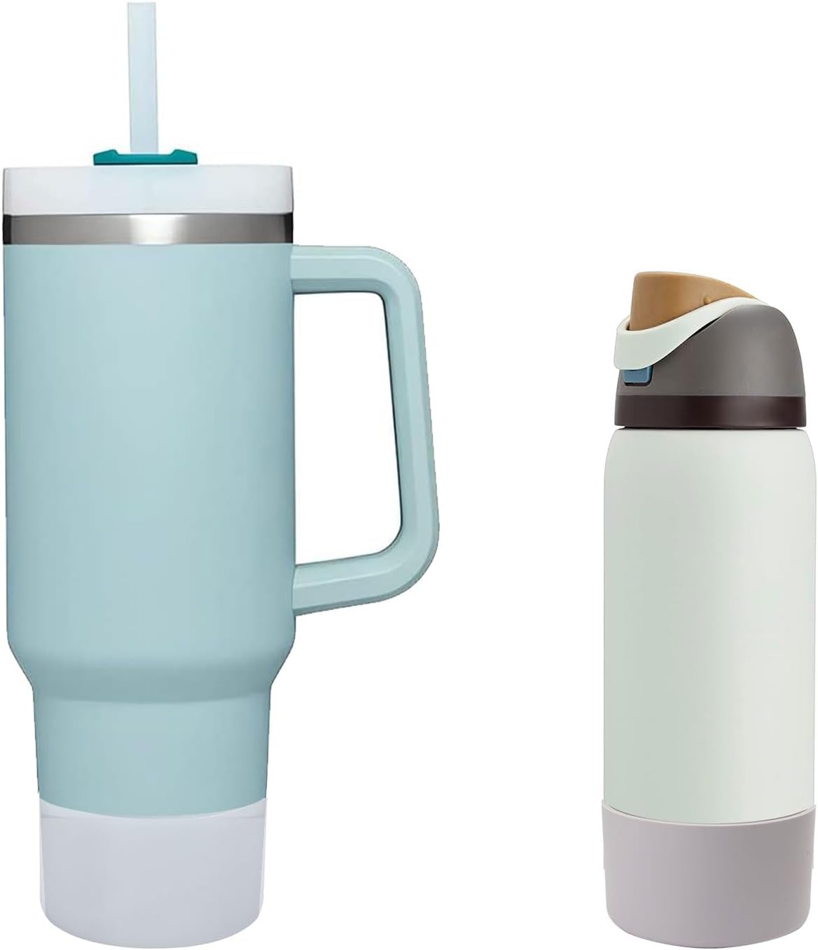 5Pcs Silicone Bottle Boot, Bottom Protector Compatible with Stanley/Hydroflask/Iron Flask/Simple Modern, 2.9-3in Bottom Width of Stainless Water Bottle