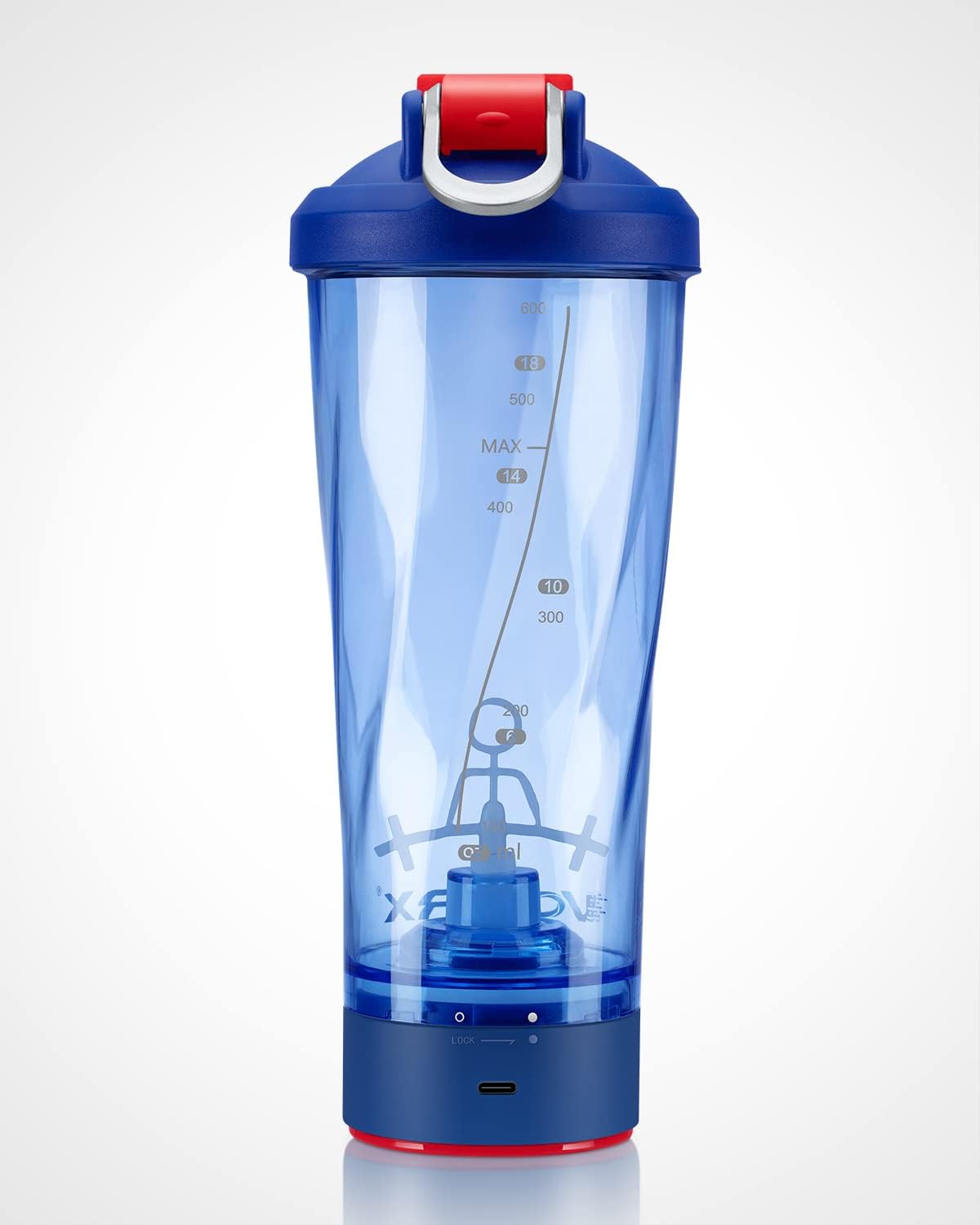 VOLTRX Premium Electric Protein Shaker Bottle, Made with Tritan - BPA Free - 24 oz Vortex Portable Mixer Cup/USB Rechargeable Shaker Cups for Protein Shakes